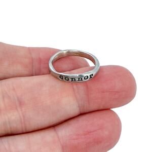 Estate Sterling Silver 925 “Connor” Name Ring Size 7